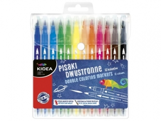 PISAKI DWUSTRONNE A BRUSH 12 KOLOR�W KIDEA