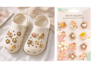 PRZYPINKI DO BUT�W I TOREBEK, 12 SZT. - BEAR [opakowanie=6szt]