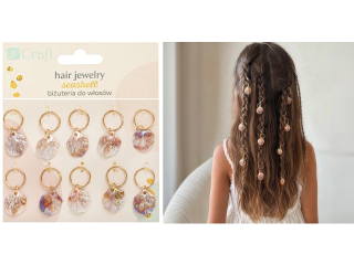 BI�UTERIA DO W�OS�W, 10 SZT. - SEASHELL [opakowanie=6szt]