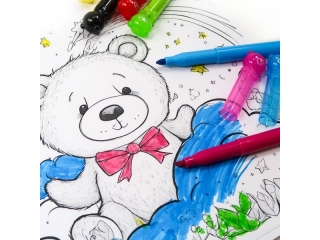 FLAMASTRY MISIE 6 KOLOR�W KIDEA