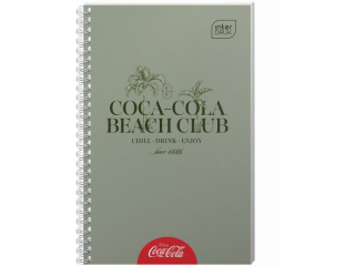 Notes na spirali 80# slim Soft Touch Coca Cola 10/80 [opakowanie=10szt]