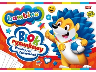 Blok rysunkowy A4 20 kartek ok�adka kredowana 80 g/m2 ZWIERZAKI UCZNIAKI [opakowanie=10szt]