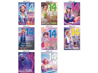 Laurka z cyframi na g�bkach exclusive B6GE 117x167 B6GE_URML_835_U14 Urodziny  [opakowanie=10szt]