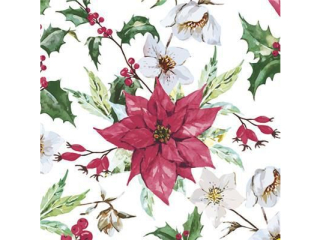 Serwetki POL-MAK CD_GW_020401 Daisy coctail Watercolour Poinsettia