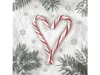 Serwetki POL-MAK SD_GW_026001 Daisy Lunch Candy Cane Heart