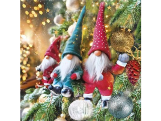 Serwetki POL-MAK SD_GW_026101 Daisy Lunch Gnomes on Christmas Tree