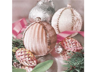 Serwetki POL-MAK SL_GW_028401 Maki Lunch Velvet Pastel Baubles