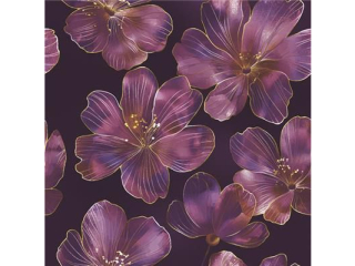 Serwetki POL-MAK SL_OG_062301 Maki Lunch Purple Blooming Flowers in the Dark