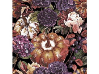 Serwetki POL-MAK SL_OG_063001 Maki Lunch Vintage Pumpkins with Purple Hydrangeas