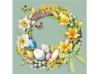 Serwetki POL-MAK SL_WL_014001 Maki Lunch Vintage Easter Wreath