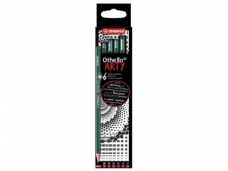 O��wek drewniany STABILO Othello etui kartonowe 6 szt. ARTY Mix (2B, B, HB, F, H, 2H) 282/6-21-3-20 [opakowanie=6szt]