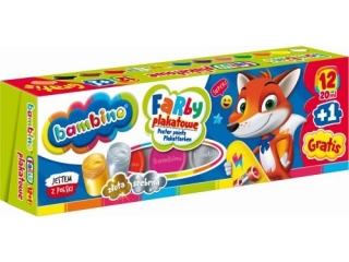 Farby plakatowe ST.MAJEWSKI Bambino 12+1 kolor�w 20ml