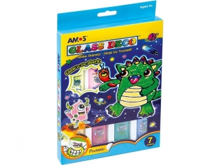 Farby witra�owe AMOS Fluo GD22P07R - 22ml x 7 kolor�w