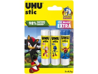 KLEJ W SZTYFCIE SONIC / SPONGEBOB (2 X 8, 2G + 1 X MAGIC 8, 2G)BLISTER UHU