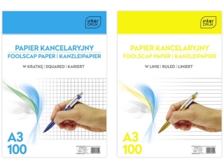 Papier kancelaryjny A3 100k. INTERDRUK kratka