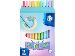 Flamastry Astra CX - 12 kolor�w PASTELOWE