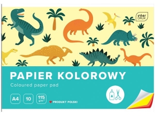 Zeszyt papier�w kolorowych A4 10k. INTERDRUK