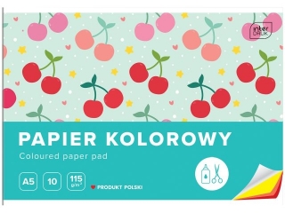 Zeszyt papier�w kolorowych A5 10k. INTERDRUK