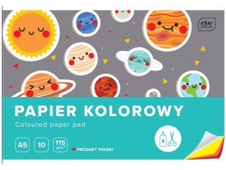 Zeszyt papier�w kolorowych A5 10k. INTERDRUK