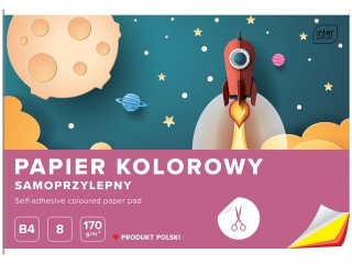 Zeszyt papier�w kolorowych samoprzylepnych B4 8k. INTERDRUK