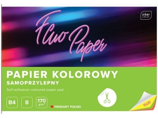 Zeszyt papier�w kolorowych samoprzylepnych B4 8k. INTERDRUK