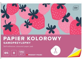 Zeszyt papier�w kolorowych samoprzylepnych B5 8k. INTERDRUK