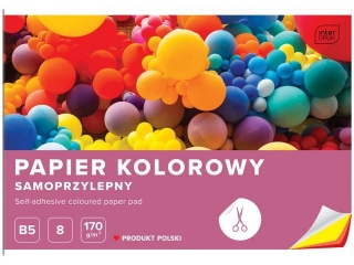 Zeszyt papier�w kolorowych samoprzylepnych B5 8k. INTERDRUK