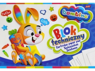 Blok techniczny A3 10 kartek ok�adka kredowana 190 g/m2 ZWIERZAKI UCZNIAKI [opakowanie=10szt]