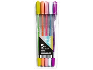 D�ugopisy �elowe RYSTOR GZ brokat-fluo 5 kolor�w etui
