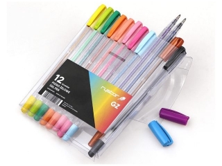 D�ugopisy �elowe RYSTOR GZ brokat/brokat fluo 12 kolor�w etui