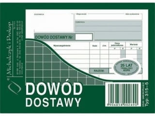 Druk 315-5 Dow�d dostawy A6