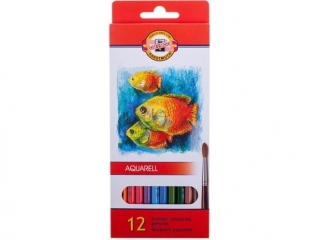 Kredki akwarelowe KOH-I-NOOR 12 kolor�w  SUPER-HURT