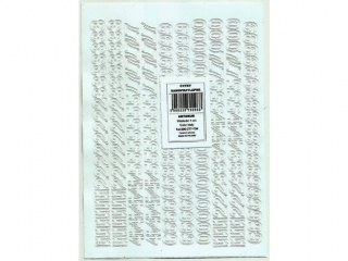 Cyfry samoprzylepne ART-DRUK  10mm bia�e Helvetica 10 arkusz