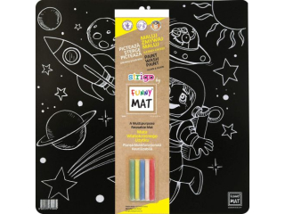 KOLOROWANKA FUNNY MAT BLACK 40X40 Przestrze� + GRATIS flamastry