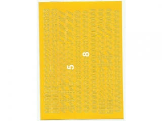 Cyfry samoprzylepne ART-DRUK  10mm ��te Helvetica 10 arkusz