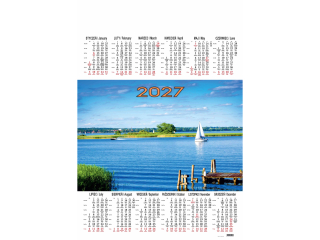 Kalendarz Jednoplanszowy BESKIDY P 6 Mazury 2027