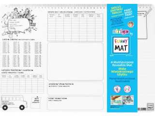KOLOROWANKA FUNNY MAT TRANSPARENT 48x33.5 Planer + GRATIS flamastry