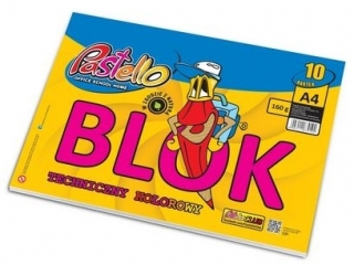 Blok techniczny kolorowy A4 10k. 160g PASTELLO
