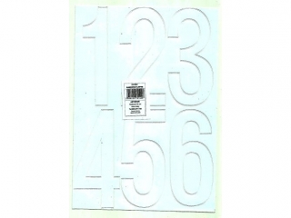 Cyfry samoprzylepne ART-DRUK 120mm bia�e Helvetica 10 arkusz