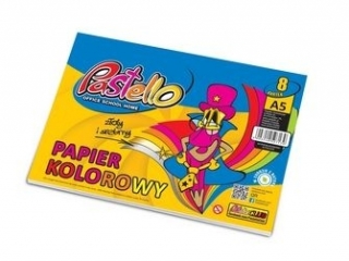Zeszyt papier�w kolorowych A5 PASTELLO