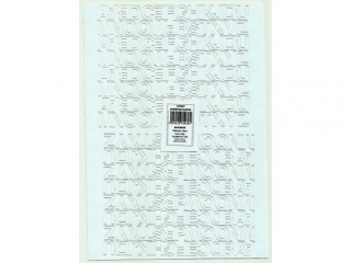 Litery samoprzylepne ART-DRUK  15mm bia�e Helvetica 10 arkus
