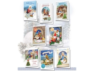 Kartki �wi�teczne TOP B6 naklejany element BNG religijne