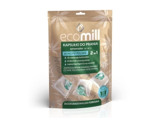 ( 30z�) ECO MILL kapsu�ki do prania 2w1 KONOPIE POLSKIE UNIWERSALNE, 30 kapsu�ek 500pkt
