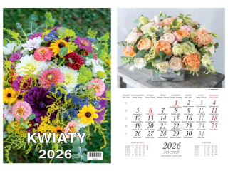 Kalendarz wieloplanszowy BESKIDY W04 13 zdj�ciowy Kwiaty 2026