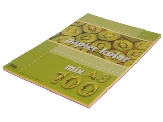 Papier ksero kolorowy A3 100k. KRESKA mix