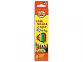 Kredki KOH-I-NOOR Triocolor  6 kolor�w  SUPER-HURT