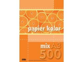 Papier ksero kolorowy A3 250k. KRESKA mix