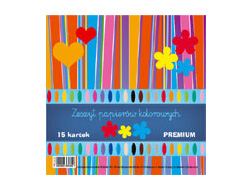 Zeszyt papier�w kolorowych A4 15k. KRESKA PREMIUM