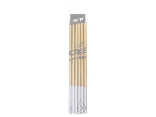 �wieczki do tortu MFP 6 szt. 14cm z�ote