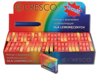 Naboje do pi�r CRESCO niebieskie 6szt. DLA LEWOR�CZNYCH (dis